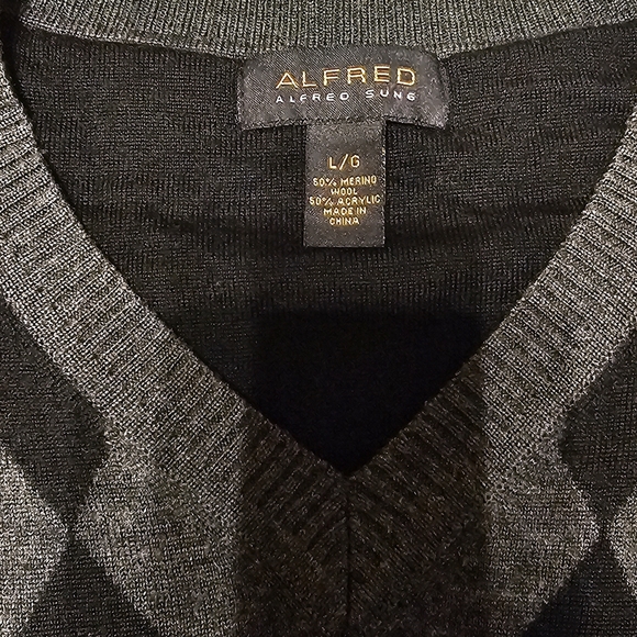 AlLFRED BY ALFRED SUNG MEN LONG SLEEVE KNIT V-G - Picture 4 of 10